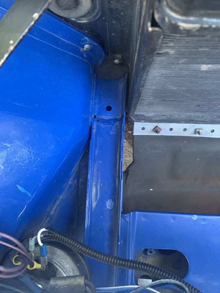 Passenger side chassis rail